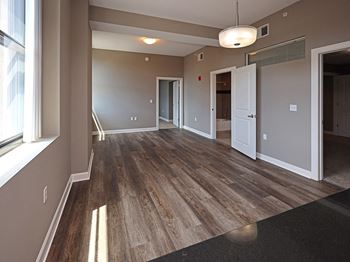 All new lvt hard surface flooring in the living areas with carpet in the bedrooms